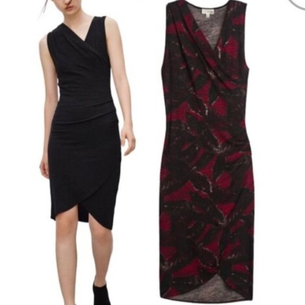 Aritzia Wilfred Free Isadora dress stretchy bodycon wrap ruched size small